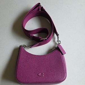 Coach Pink Purple Shoulder Bag with Crescent Shape
